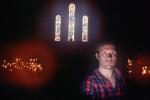 Stained Glass Window, Altar, Candles, Notre Dam, 1981, selfie, 1980s, WKLV03P15_10B