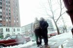 Winter, sidewalk, ice, snow, coats, cold, Manhattan, WKLV05P15_04