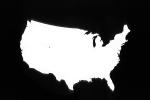 Silhouette of the United States of America, USA