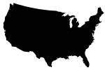 Silhouette of the United States of America, USA, WMUV01P01_04B
