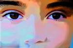 Eyes, face, nose, colorized, painted, Paintography, XPFD01_016B
