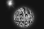 Globe of Faces, multi ethnic, interracial, culture, cultural, Round, Circular, Circle, XPGV01P04_01BW